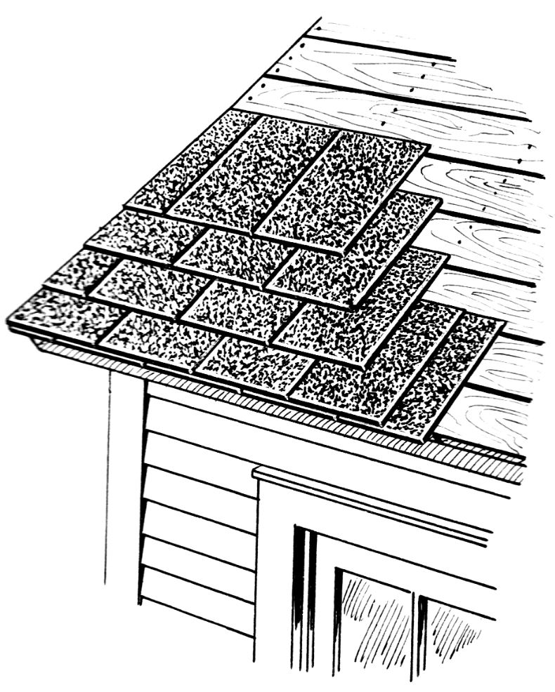 shingle roof sketch
